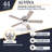 Alvina 44'' Ceiling Fan with LED Lights-765932382