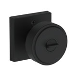 Vashon Keyed Entry Knob with Contemporary Square Rose in Polished Chrome
