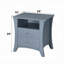 Table de chevet avec compartiment supérieur ouvert et 2 tiroirs, gris