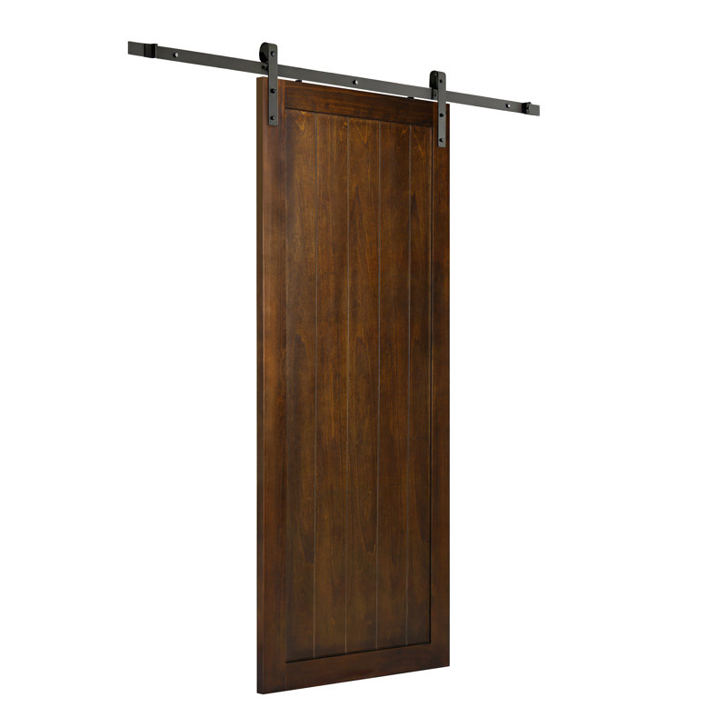 Porte de grange coulissante Cottage, Chocolat noir, 84 po x 36 po, 2