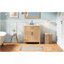 Meuble-lavabo de 30 po avec lavabo en résine, meuble-lavabo à cadre en bois avec tablette réglable, organisateurs de porte d'armoire, grain de bois naturel