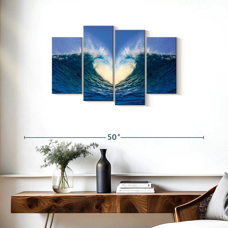 Gillard Heart Ocean Waves, H 22 po x l 36 po