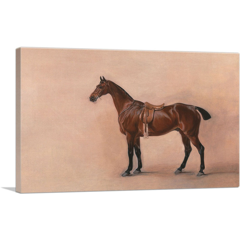 «Study of a Saddled Bay Hunter 1828» par John Ferneley - reproduction d'art sur toile tendue, H 12 po x l 18 po x 1,5 po