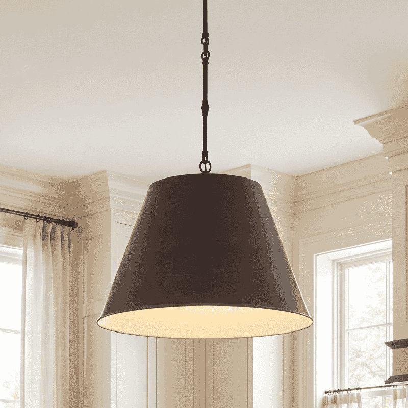Luminaire suspendu à intensité réglable Presley, Laiton chaleureux, H 8,5 po x l 12 po P 12 po