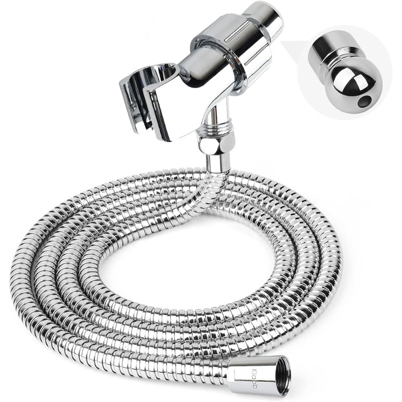 Adjustable Handheld Shower Head Holder And 79 Inch Hose,premium Abs Bracket,360 Degree Rotatable Brass Ball And polytetrafluoroethylene Tape,easy To Install,can Connect With Any Standard Hand Shower Thread