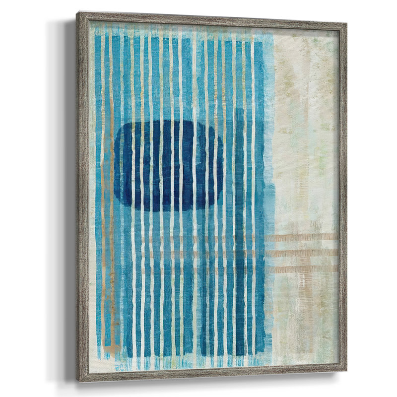 «Blue Blue Horizon I», reproduction encadrée - bois massif, H 11 po x l 9 po