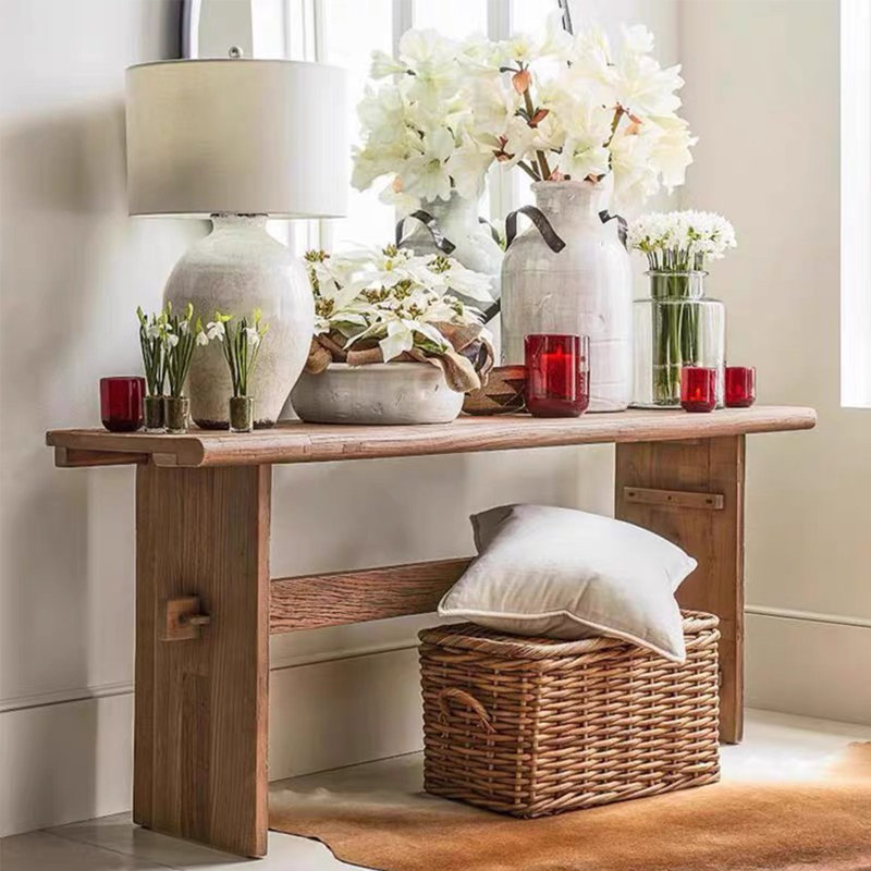 Console américaine de style américain, H 29,92 po x l 55,12 po x L 13,78 po