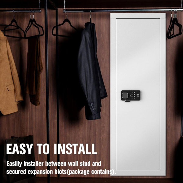 Wall Gun Safes Cabinet For Home,Quick-Access Rifle Safe With Removable Shelf And Digital Keypad - On Sale - Bed Bath & Beyond - 39874188