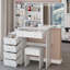 Ensemble de meuble-lavabo de 37 po avec commode de chevet de taille moyenne 37 po, 2 prises AC 2 USB, support pour sèche-cheveux, grand miroir à DEL tactile, interrupteur 3 couleurs-129586631