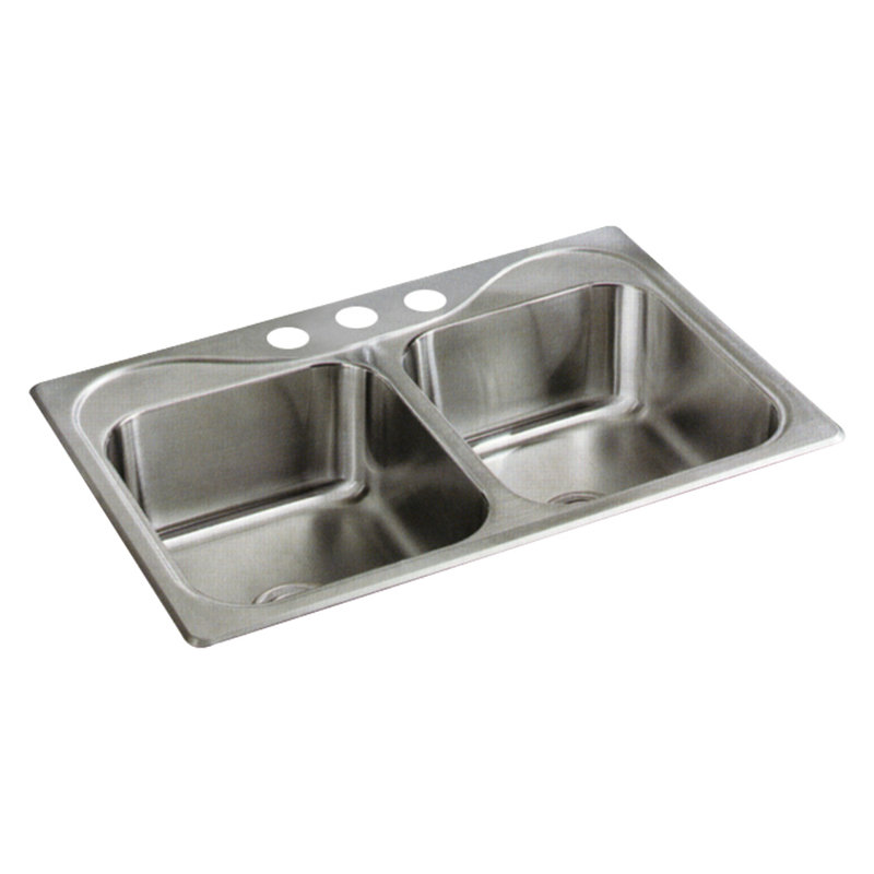 Southhaven 33'' L Stainless Steel Double Basin Kitchen Sink