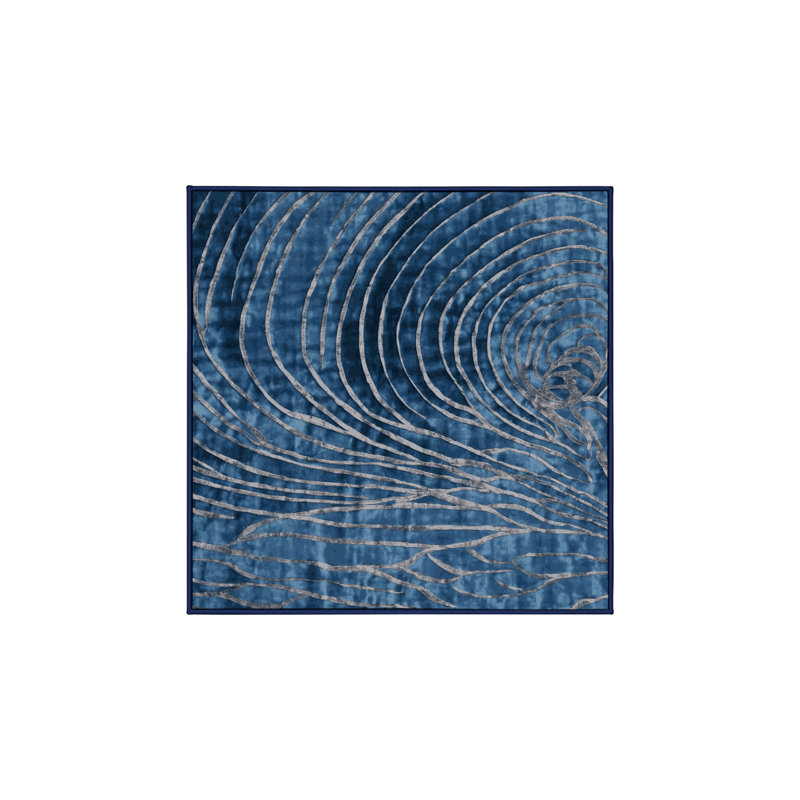 Silky Soft Plush Gray Area Rug, Square 3'