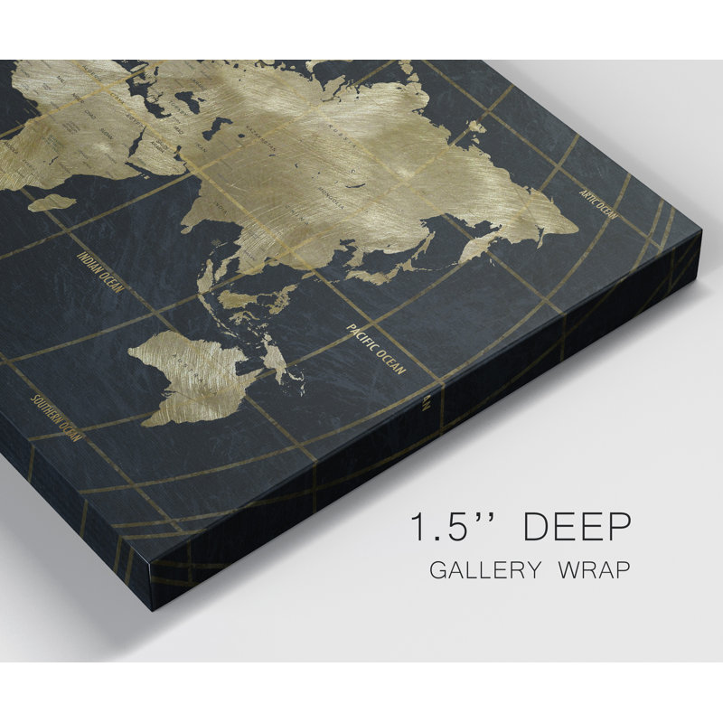 Golden World - impression sur toile tendue, H 60 po x l 40 po x P 1 po