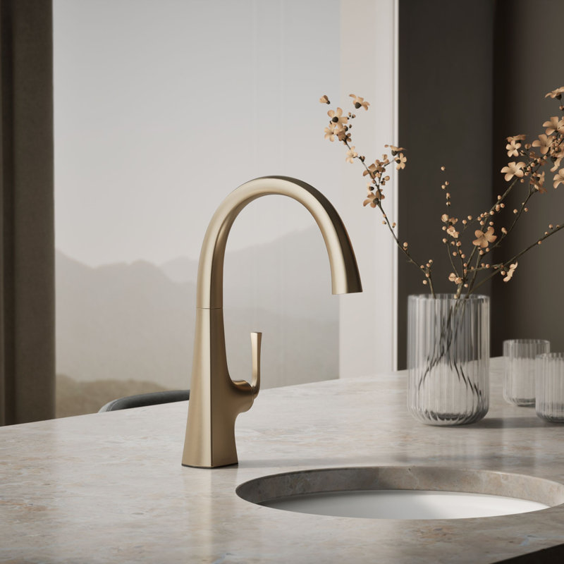 Graze Single-Handle Bar Sink Faucet, Bronze