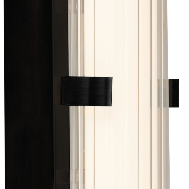 Aaidah Mild Steel LED Flush Mounted Sconce, Black