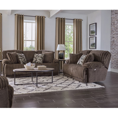 Heathir Power Reclining Sofa And Loveseat Set