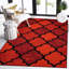 Modern Red Geometric Area Rug & Runner – Non Slip Large Living Room, Bedroom, Hallway & Kitchen Carpet-1131556079