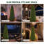 7.5ft / 9ft Pre-Lit Slim Pencil Christmas Tree, Warm White & Multicolor LED Lights, Hinged Artificial Spruce with Metal Stand,-1707233914