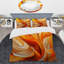 Ensemble de housse de couette abstrait orange - Warm Fractal Design VII - Polyester microfibre-110397503