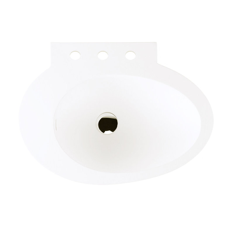 Suave 23.88'' L Bathroom Sink, Single, Gloss White