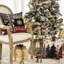 Merry Christmas Joy, arbres de Noël, housses de coussins décoratifs rouges, 18 x 18 pouces, housse de coussin pour les fêtes d'hiver, ensemble de 4 canapés