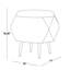 Ottoman In Gold Metal And Light Grey Fabric With Storage-669517660