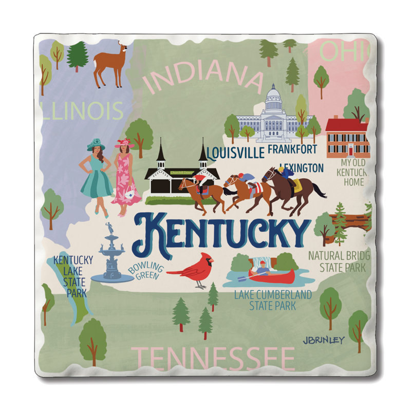 Ensemble de sous-verres 4 pièces Thirlystone Kentucky