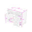 Meuble-lavabo avec lavabo en céramique, 4 tiroirs à fermeture en douceur et armoire de rangement