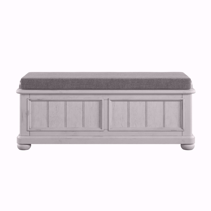 Banc de rangement gris Mariano