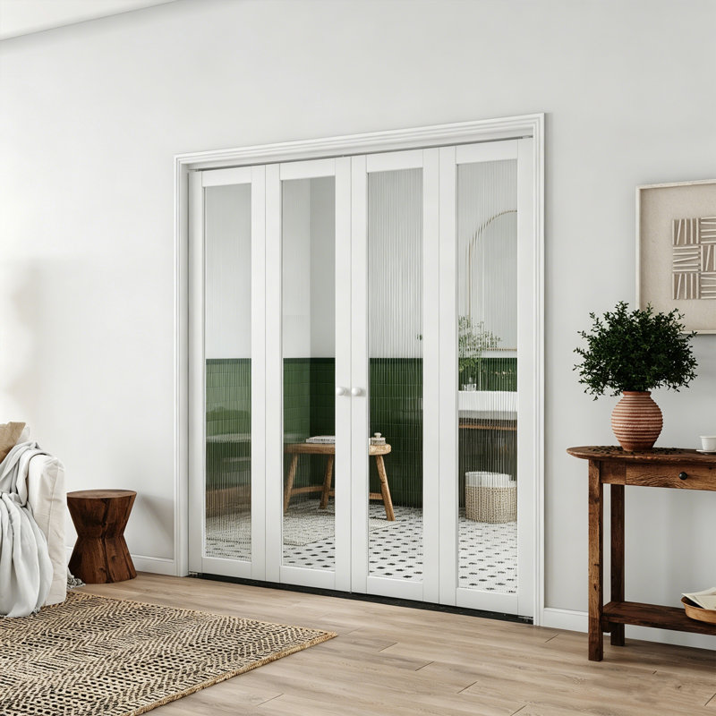 Porte pliante en bois massif 1-Lite, 60 po x 80 po, 2