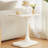 Modern End Table for Sofa, Cream White