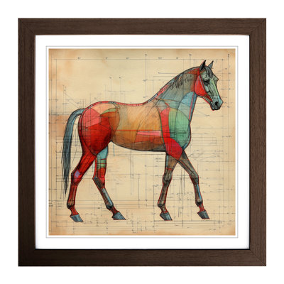 Horse Constructivism - Framed Print