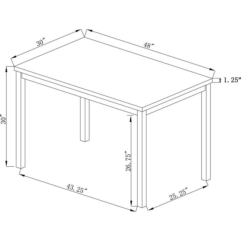5, style transitionnel, structure en métal noir, sièges 4, table rectangulaire en bois patiné, noir décontracté, surface rustique thermolaquée