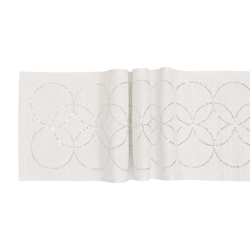 Aneliya Table Runner, 72" x 13", White