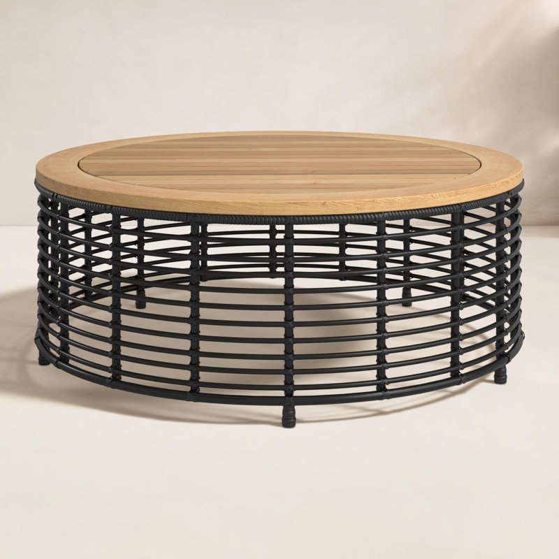 Table basse Dochi, Toile blanche Sunbrella®