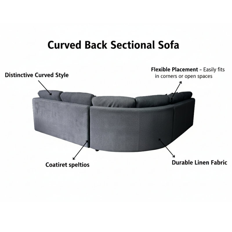 4 Seater Corner Sofa , Grey