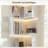69" H Narrow Bookcase, 4-Tier L Shaped Corner Bookcase with 16-Color LED Lights & Storage Drawer – Entryway, Living Room (White)-1064620493