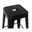 24 tabourets de bar sans dossier en métal de 24 po de hauteur de comptoir, non empilables, détachables et faciles à assembler, noir mat pour îlot de cuisine, bar, salle à manger, métal imperméable, structure, capacité de charge élevée