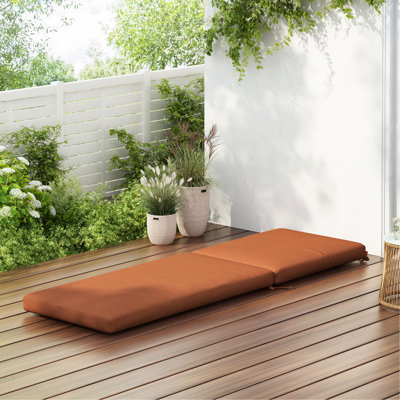 Coussin de remplacement pour chaise longue d'extérieur, orange