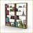 Bookshelf Industrial Modern 6-Shelf Open Back Etagere for Office &amp; Living Room | Walnut/Yellow | Walnut | Solid Wood-1025477836