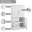 Bureau de salle de bain 3 tiroirs blanc