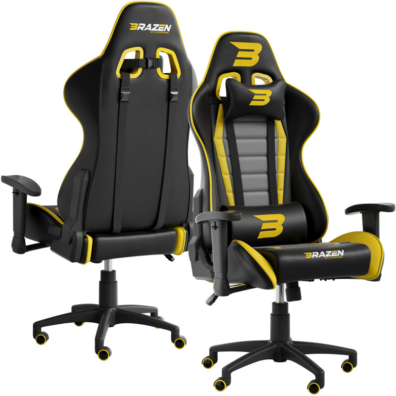 BraZen Sentinel Elite PC Gaming Chair, Yellow/Black