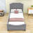 Twin Upholstered Daybed with Headboard-2137436492