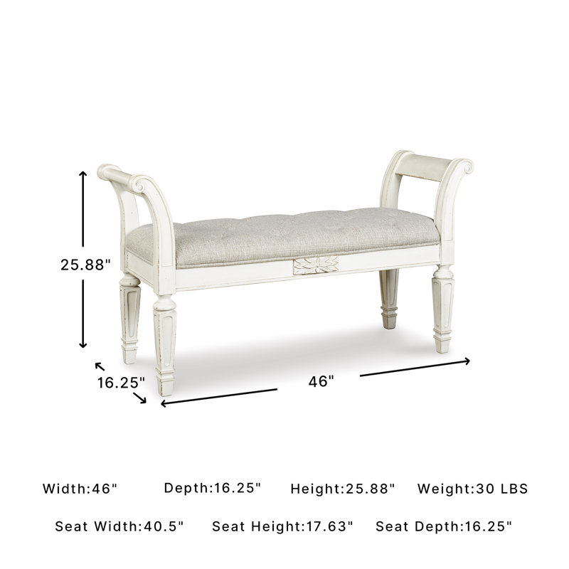 Heraldas Polyester Upholstered Bench