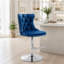 Tabouret de bar pivotant en velours doré d'une hauteur de siège réglable de 25 à 33 pouces-1525761509-1525761514