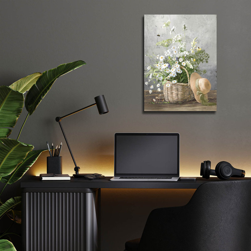 Art mural en verre épique «Cottage Gardening 3» par Danhui Nai, H 16 po x l 12 po x P 0,13 po