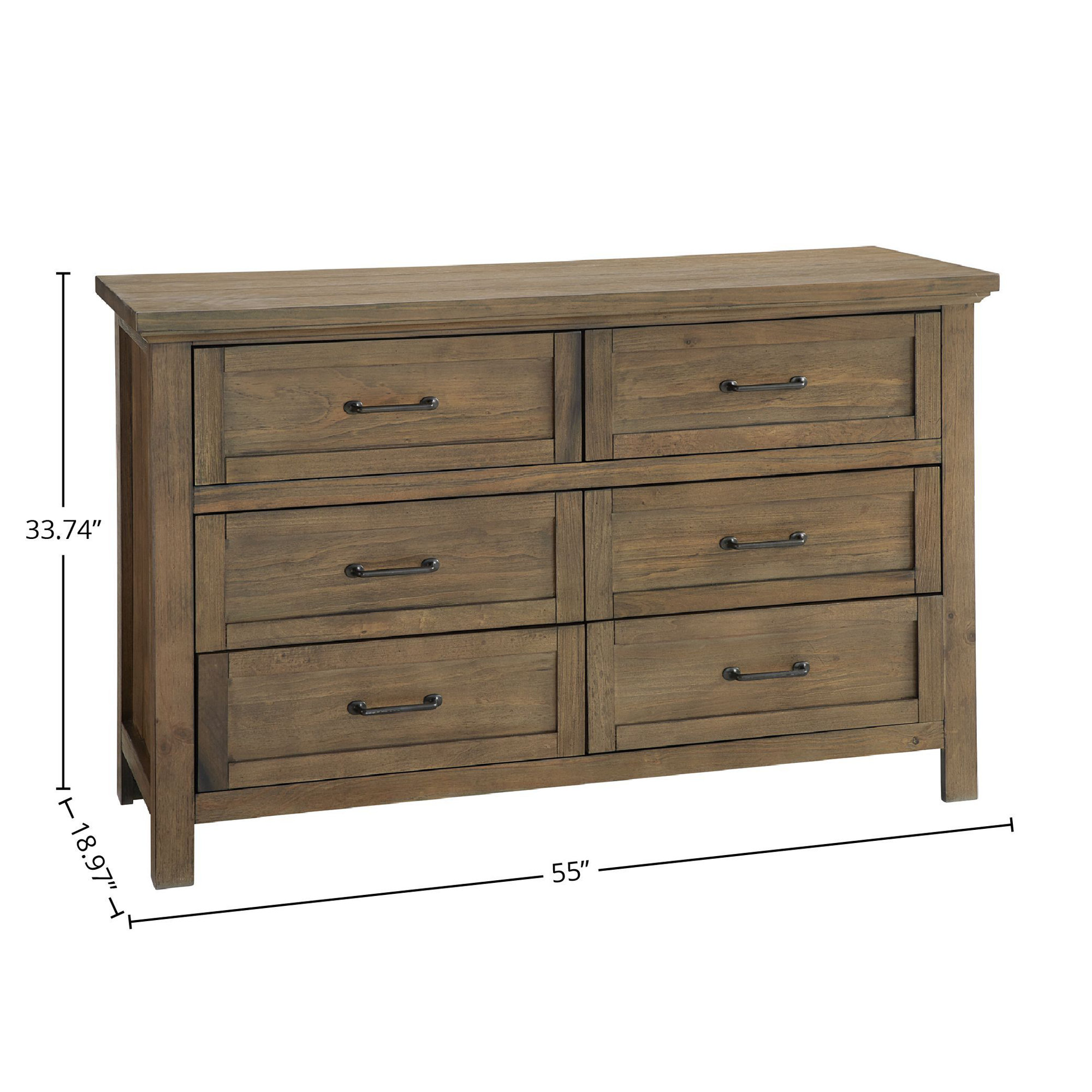 Aceline 6-Drawer Dresser, Harvest Brown