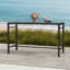 5-Piece Modern Aluminum Indoor Outdoor Dining Set, Rope Woven Patio Bar Set with Rectangular Table-2142087191