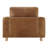 Adika 43.3'' Genuine Leather Upholstered Club Chair With Wood Trim