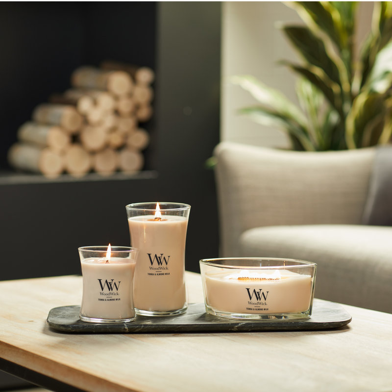 Bougie WoodWick® Chai Ellipse, Blanc moyen