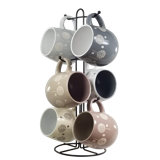 6 Piece Coffee Mug Set With Stand